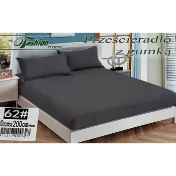 Prostěradlo Prostěradlo 90x200 SATÉN s gumou tmavě šedé