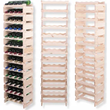 Stojan na víno Stojan na víno modulární regál na lahve 13x4 lahví ÚZKÝ ECO BEZ NÁŘADÍ