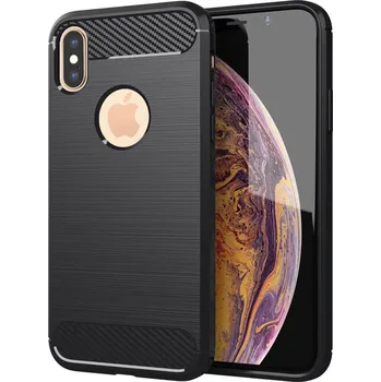 Techsuit - Karbonový silikon - iPhone XS Max - černý