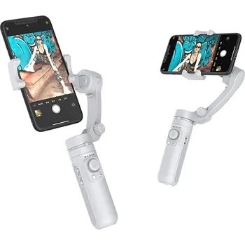 Techsuit - telefonní gimbal (SK062) - 3 osy, inteligentní sledování, automatická kalibrace, joystick, skládací, 2500mAh - šedý