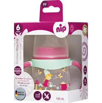 Kojenecká láhev NIP Training hrneček PP, 150ml, holka