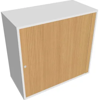 Policová skříň Skříň polic rolet levá DZ 2 80 03 P - BUK , BÍLÁ