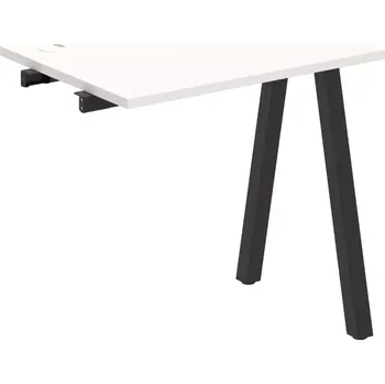 Psací stůl Stůl pracovní k řetězení úzký UE A 800 R - BÍLÁ , ČERNÁ