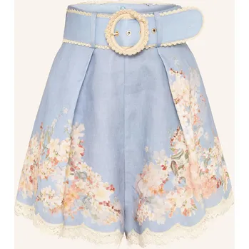 Zimmermann Dámské Lněné Šortky Cascadian, tmavě modrá / režná...