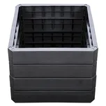 Vysoký záhon Garantia Ergo Quadro Wood S / 60 x 60 x 50 cm / plast / antracitová