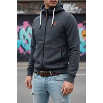 Pánská mikina Pánská mikina šedá velké velikosti 4XL až 7XL