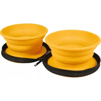 Miska pro psa Skládací (cestovní) plastová miska Kiwi Walker oranžová 0,7 l