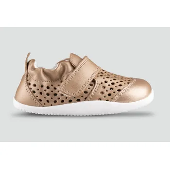 Capáčky Kožené barefoot boty sandálky Bobux Go Punch Rose Gold Velikost boty: 21