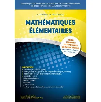 Matematika Mathématiques élémentaires - Epiphani, Jean-Claude