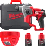 MILWAUKEE M12CH-202C M12 FUEL Kompaktní SDS-Plus vrtací kladivo, 2x 2,0 Ah 4933441997