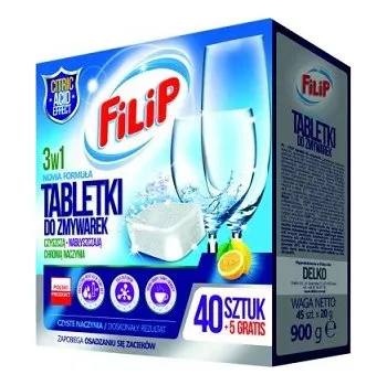 Tableta do myčky Tablety do myčky All in One (vše v jednom) Filip 45 ks