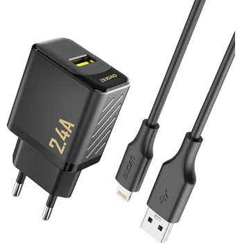 Dudao A23LEU nabíječka do sítě USB-A + kabel USB-A / Apple Lightning / 2,4A / černá