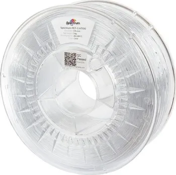 Filament PETG HT100 filament s vyšší tepelnou odolností Spectrum čirý (Clear) 1,75 mm 1 kg