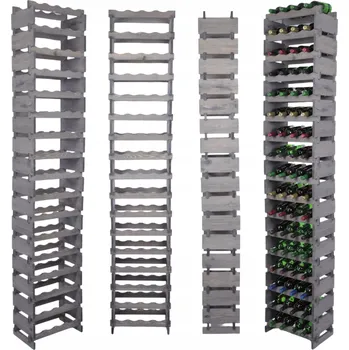 Stojan na víno Stojan na víno modulární regál na lahve 17x4 lahví VYSOKÝ BEZ NÁŘADÍ