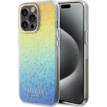 Pouzdro na mobilní telefon Guess - Pevné pouzdro IML Faceted Mirror Disco Iridescent (GUHCP15XHDECMI) - iPhone 15 Pro Max - vícebarevné