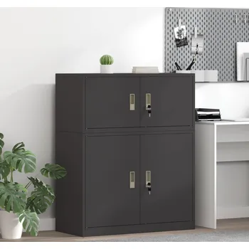 Zásuvkový kontejner vidaXL Úložná skříňka Černý 90 x 40 x 40 cm Ocel [891628]