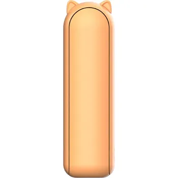 Domácí ventilátor Techsuit - Mini přenosný ruční ventilátor (HZ001) - 2000mAH, USB dobíjení, 3 nastavitelné rychlosti - oranžový