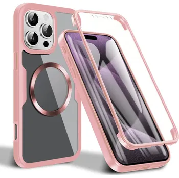 Pouzdro na mobilní telefon Techsuit - ColorVerse 360 MagSafe Series + ochrana displeje - iPhone 16 Pro - růžová