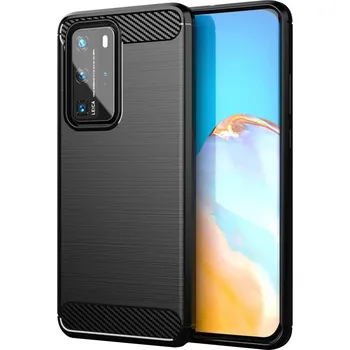 Pouzdro na mobilní telefon Techsuit - Karbonový silikon - Huawei P40 Pro - černý