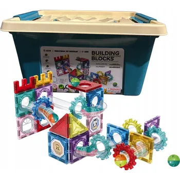 ostatní stavebnice STAVEBNICE KRABIČKA KULIČKOVÁ DRÁHA BUILDING BLOCKS 78 DÍLŮ