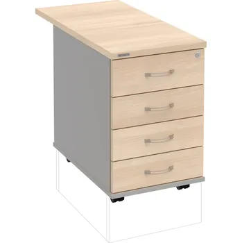 Zásuvkový kontejner Kancelářský kontejner K 34 C N 80 - AKÁT , ŠEDÁ