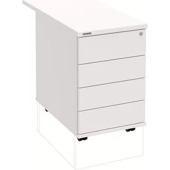 Zásuvkový kontejner Kancelářský kontejner K 34 C PTO P 80 - BÍLÁ , BÍLÁ