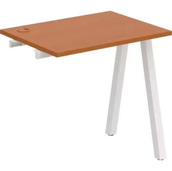 Psací stůl Stůl pracovní k řetězení úzký UE A 800 R - TŘEŠEŇ , BÍLÁ