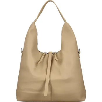 Kabelka Módní dámská koženková kabelka na rameno Marixa, béžová