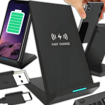 INDUKČNÍ NABÍJEČKA IPHONE SAMSUNG BEZDRÁTOVÁ NABÍJECÍ STANICE USB 15W