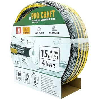 Zahradní hadice Hadice zahradní černo-žlutá 1/2" 15 m