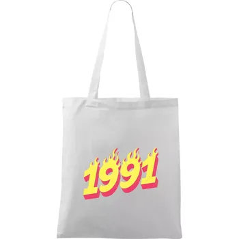 Narozeniny v ohni 1991 - Taška bavlněná - 42 x 38 cm ( Bílá )