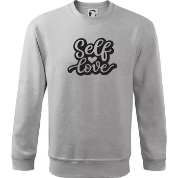 Chlapecké tričko Self love - Mikina Essential dětská - 158 cm/12 let ( Světlešedý Melír )