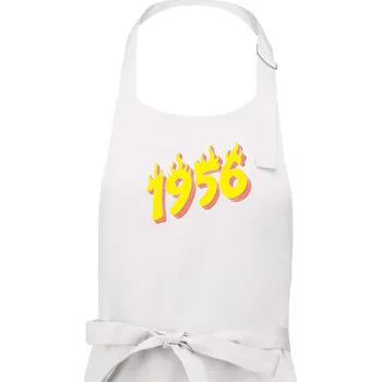 Kuchyňská zástěra Narozeniny v ohni 1956 - Dámská zástěra na vaření - Univerzální velikost ( Bílá )