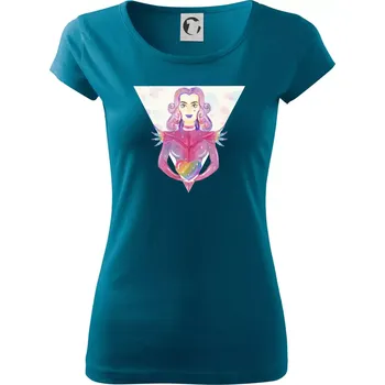 Dámské tričko Pride múza - Dámské triko Pure - L ( Petrolejová )