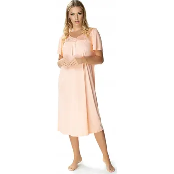 Dámská noční košile Noční košile MEWA lingerie , krátký rukáv, pod kolena, velikost 42