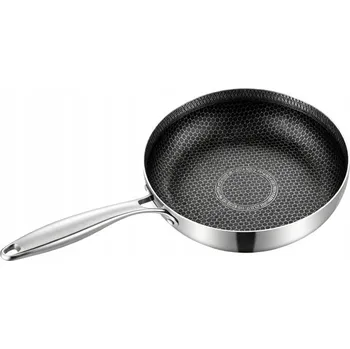 Pánev PÁNEV 24 cm Z NEREZOVÉ OCELI Pánev s MEDOVÁ PLÁSTEV nepřilnavým povrchem