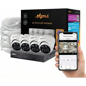 IP kamera Myers 4CH IP KIT 5MP 4x Turret