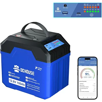 Trakční baterie LiFePo4 baterie 12V 100A s bluetooth a USB DC HOUSE