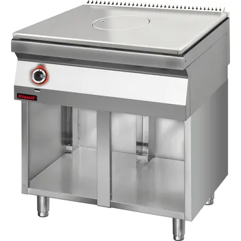 Sporák KROMET Plynový sporák s varnou deskou 800 mm na otevřeném podstavci, 800x700x900 mm | KROMET, 700.KG/I-800.S