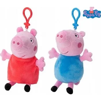 plyšák Plyšové Prasátko Peppa s klipem 16 cm
