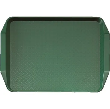 Cambro Obdélníkový podnos s tvarovanými držadly 410x300 mm, zelený | CAMBRO, Fast Food