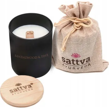 Svíčka Sójová vonná svíčka Sandalwood & Pine Sattva 1 ks