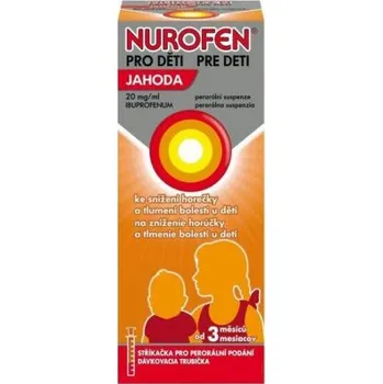 Lék na bolest, zánět a horečku Nurofen pro děti jahoda 20mg/ml por.sus.1x100ml