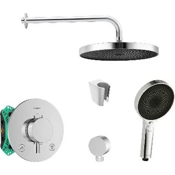 Sprchový set SANITINO - Sprchový set s termostatem a tělesem pod omítku Hansgrohe, příslušenství kielle, chrom SANI21HKK013