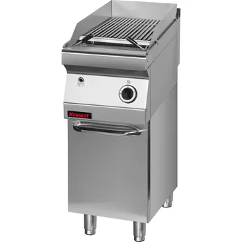 Zahradní gril KROMET Lávový gril 7 kW na uzavřeném podstavci skříně, 400x700x900 mm | KROMET, 700.OGL-400.S.D