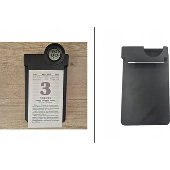 Věšák Držák věšák na nástěnný kalendář trhací + teploměr - černý matný