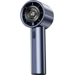 Techsuit - Ruční mini ventilátor (CT-111) - přenosný, nastavitelný, dobíjecí, digitální displej, 10 W - modrý