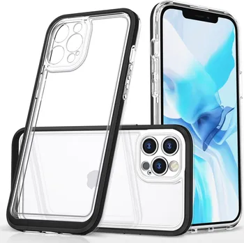 Pouzdro na mobilní telefon Clear Hybrid Armor Case pouzdro / kryt pro Apple iPhone 12 PRO (6,1") transparent / černé