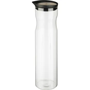 APS Skleněná karafa s nerezovým víkem, 1,2 l, 80x320 mm, čirá, inox | APS, 10722