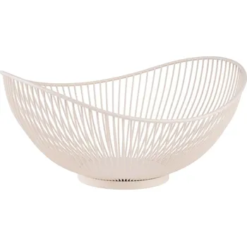 Odpadkový koš APS Oválný kovový koš 295x255 mm, bílý | APS, Svart